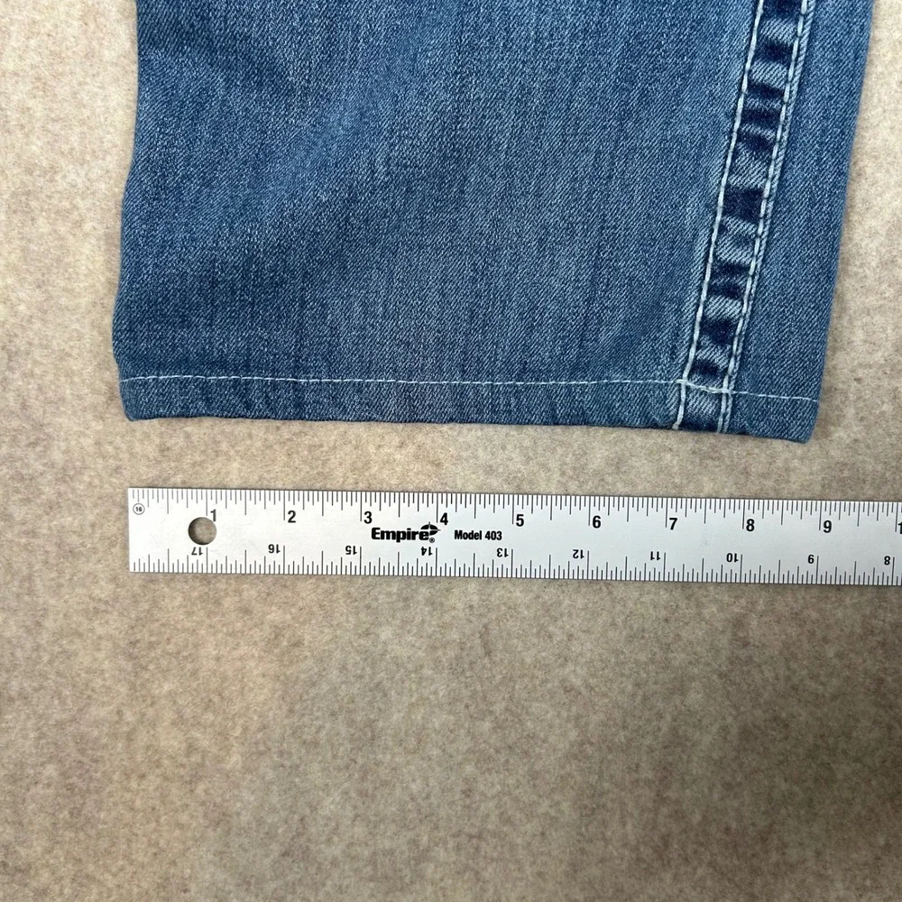 True Religion Jeans Mens 33 Blue Bleach‎ Splatter Patchwork Distressed Denim